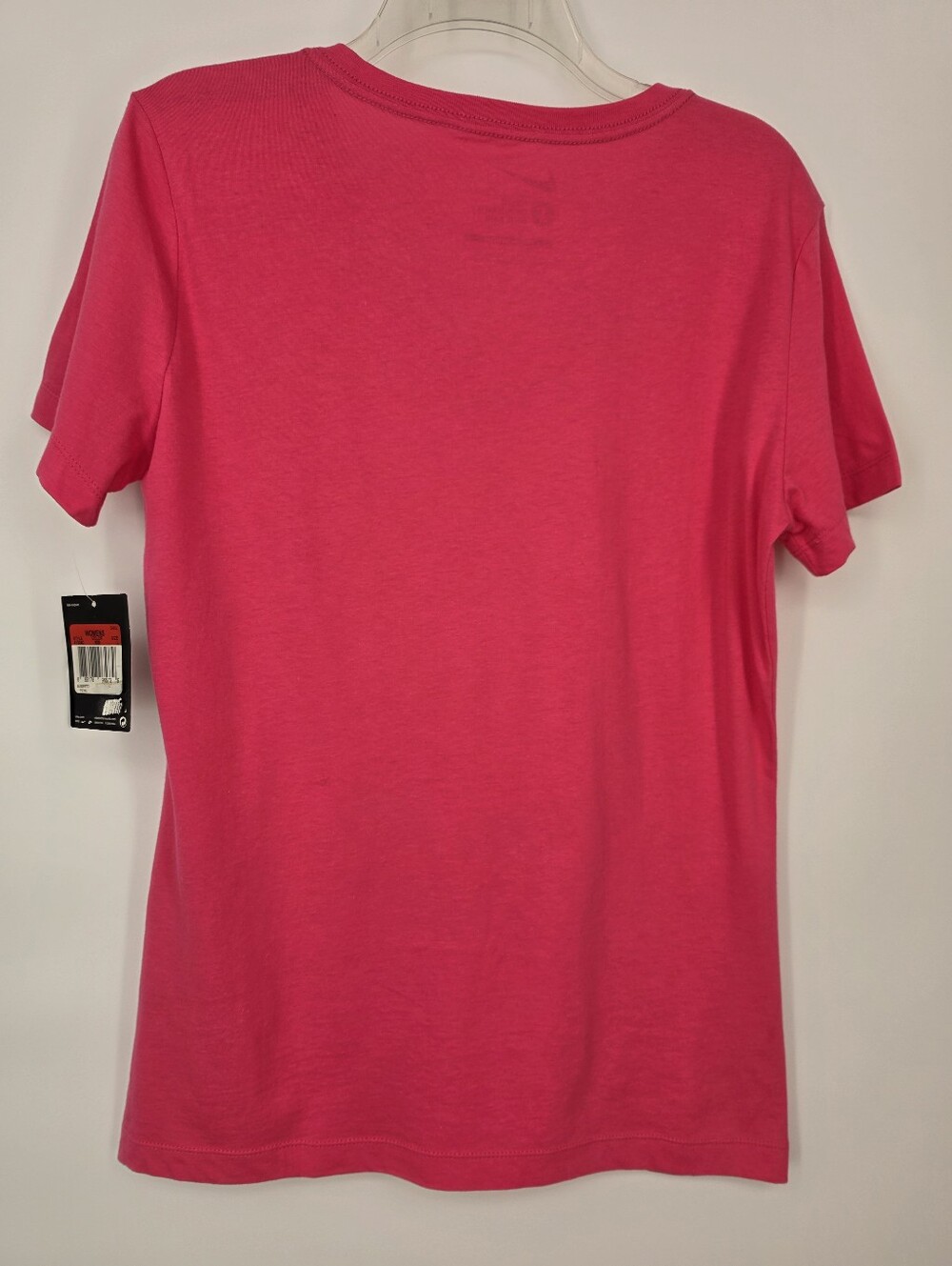 NWT Nike Women’s Large Pink V Neck Graphic Tee Slim Fit Casual Activewear Shirt - Picture 9 of 13
